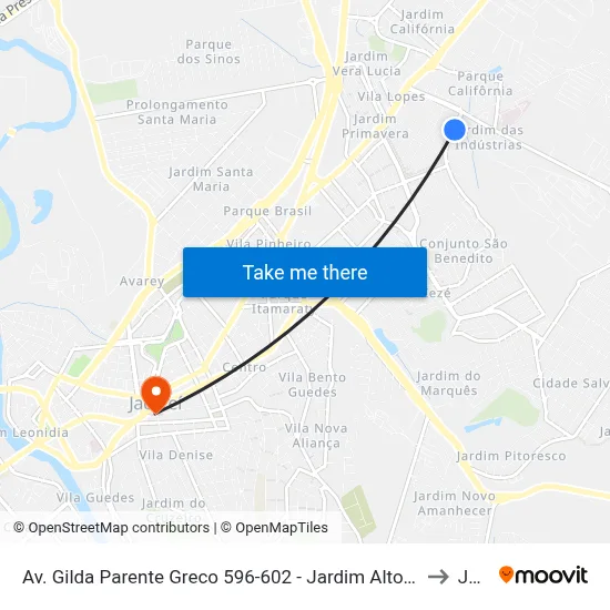 Av. Gilda Parente Greco 596-602 - Jardim Altos De Santana II Jacareí - SP 12306-766 Brasil to Jacareí map