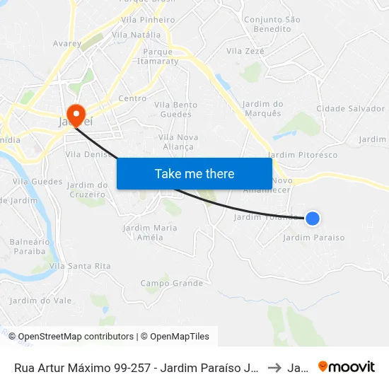 Rua Artur Máximo 99-257 - Jardim Paraíso Jacareí - SP 12316-300 Brasil to Jacareí map