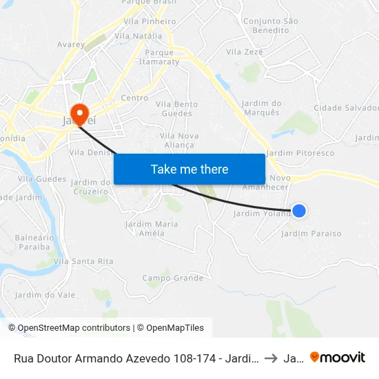 Rua Doutor Armando Azevedo 108-174 - Jardim Paraíso Jacareí - SP 12316-260 Brasil to Jacareí map