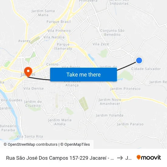 Rua São José Dos Campos 157-229 Jacareí - SP 12306-001 República Federativa Do Brasil to Jacareí map