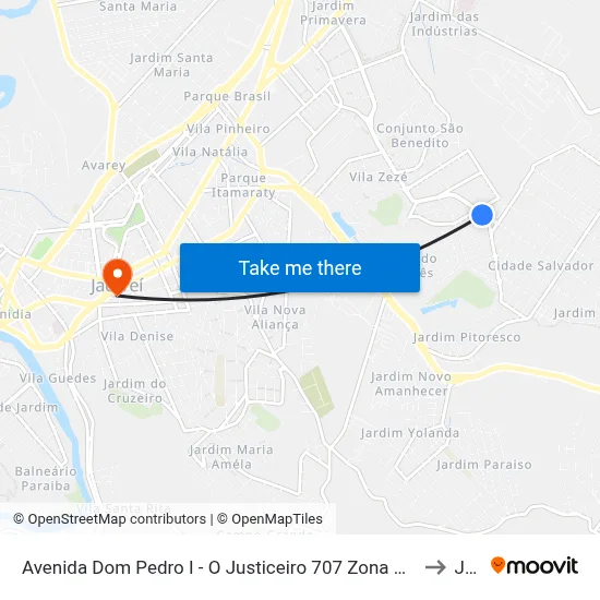 Avenida Dom Pedro I - O Justiceiro 707 Zona Preferencial 01 - Zap 1 Jacareí - São Paulo 12310-060 Brasil to Jacareí map