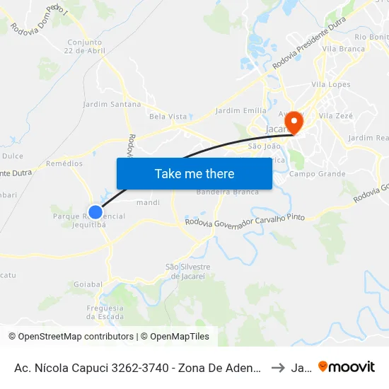 Ac. Nícola Capuci 3262-3740 - Zona De Adensamento Restrito (Zar) Jacareí - SP Brasil to Jacareí map