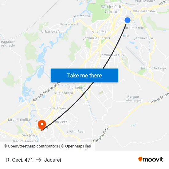 R. Ceci,  471 to Jacareí map