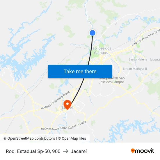 Rod. Estadual Sp-50, 900 to Jacareí map