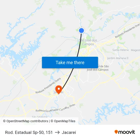 Rod. Estadual Sp-50, 151 to Jacareí map
