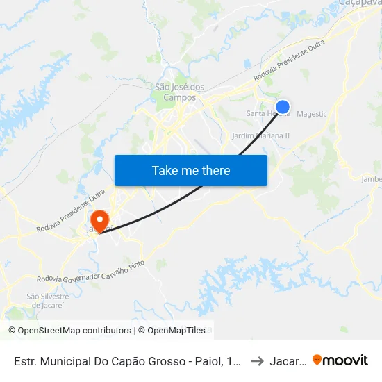 Estr. Municipal Do Capão Grosso - Paiol, 1558 to Jacareí map