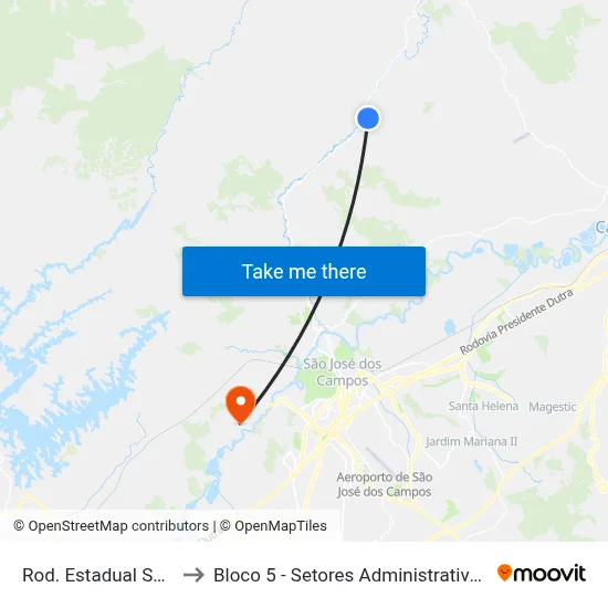 Rod. Estadual Sp-50, 113 to Bloco 5 - Setores Administrativos Fve / Univap map