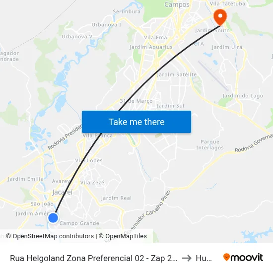 Rua Helgoland Zona Preferencial 02 - Zap 2 A Jacareí - São Paulo 12319 Brasil to Humanitas map
