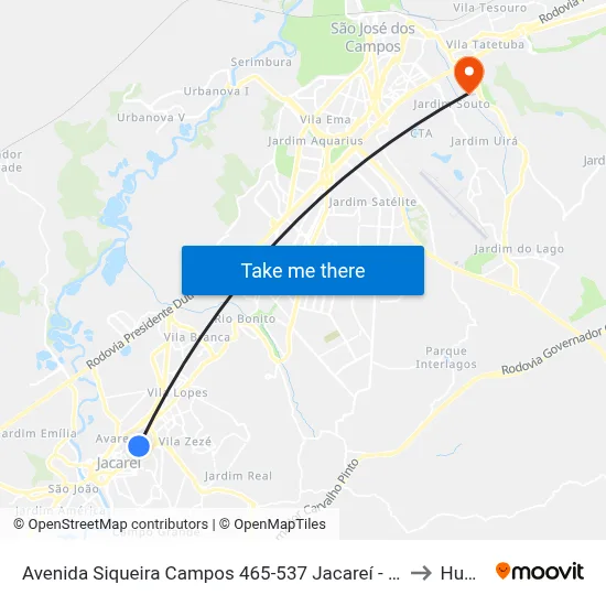 Avenida Siqueira Campos 465-537 Jacareí - SP 12308-190 República Federativa Do Brasil to Humanitas map