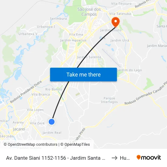 Av. Dante Siani 1152-1156 - Jardim Santa Marina Jacareí - SP 12312-420 Brasil to Humanitas map