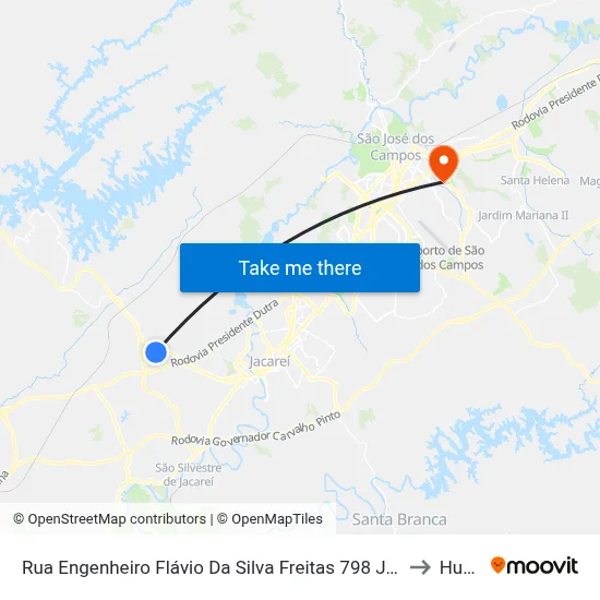 Rua Engenheiro Flávio Da Silva Freitas 798 Jacareí - SP 12330-170 República Federativa Do Brasil to Humanitas map