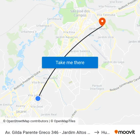 Av. Gilda Parente Greco 346 - Jardim Altos De Santana II Jacareí - SP 12306-766 Brasil to Humanitas map