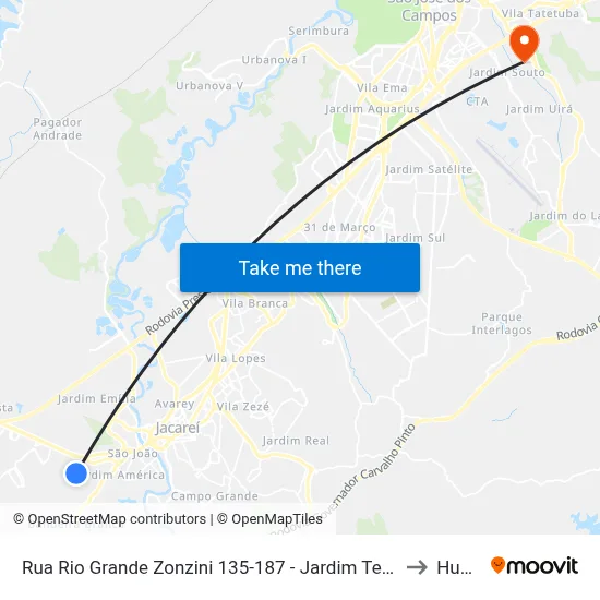Rua Rio Grande Zonzini 135-187 - Jardim Terras De São João Jacareí - SP 12324-790 Brasil to Humanitas map