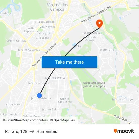 R. Taru, 128 to Humanitas map