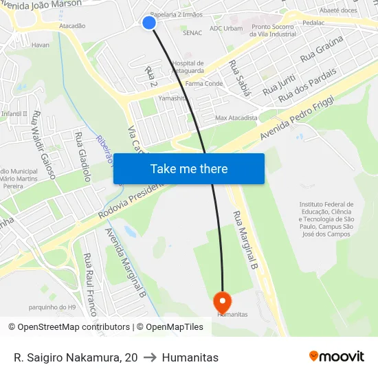 R. Saigiro Nakamura, 20 to Humanitas map