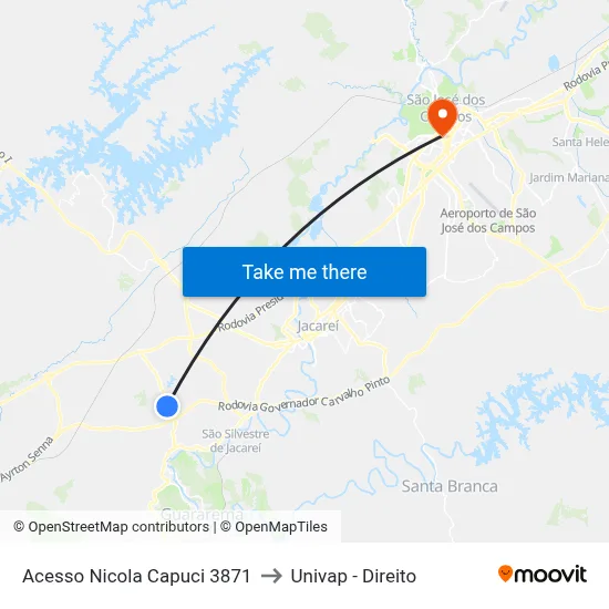 Acesso Nicola Capuci 3871 to Univap - Direito map