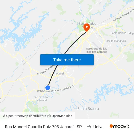 Rua Manoel Guardia Ruiz 703 Jacareí - SP 12323-650 República Federativa Do Brasil to Univap - Direito map