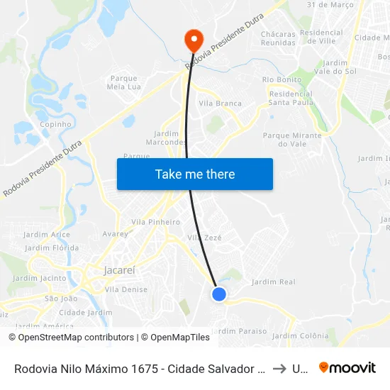 Rodovia Nilo Máximo 1675 - Cidade Salvador SP Brasil to Unip map