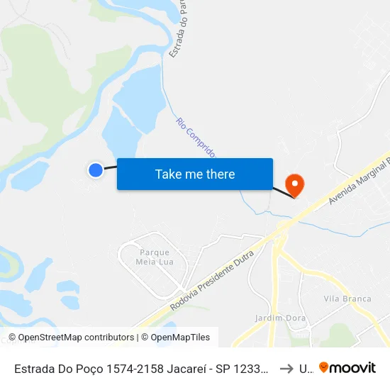 Estrada Do Poço 1574-2158 Jacareí - SP 12335-480 República Federativa Do Brasil to Unip map