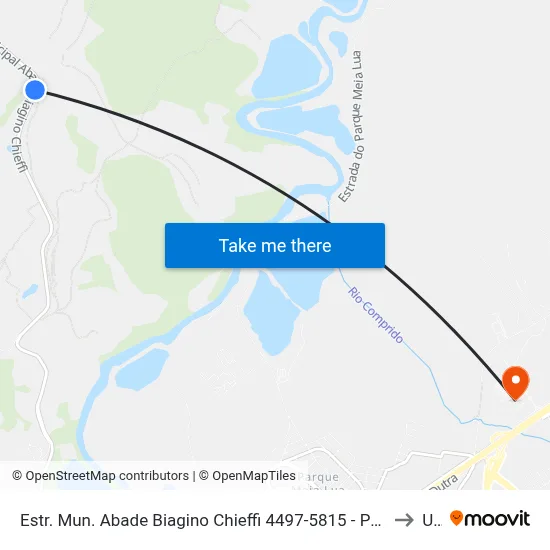 Estr. Mun. Abade Biagino Chieffi 4497-5815 - Pagador De Andrade Jacareí - SP Brasil to Unip map