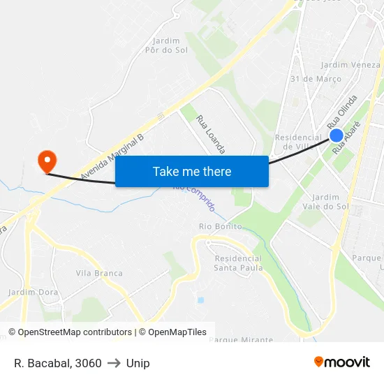 R. Bacabal, 3060 to Unip map