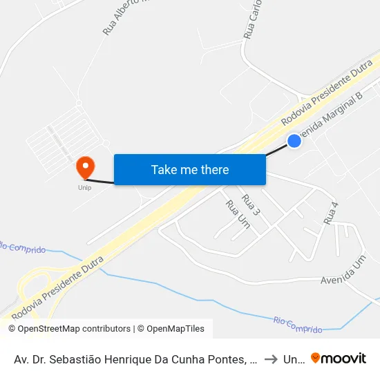Av. Dr. Sebastião Henrique Da Cunha Pontes, 8500 to Unip map