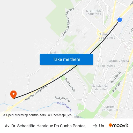 Av. Dr. Sebastião Henrique Da Cunha Pontes, 4790 to Unip map