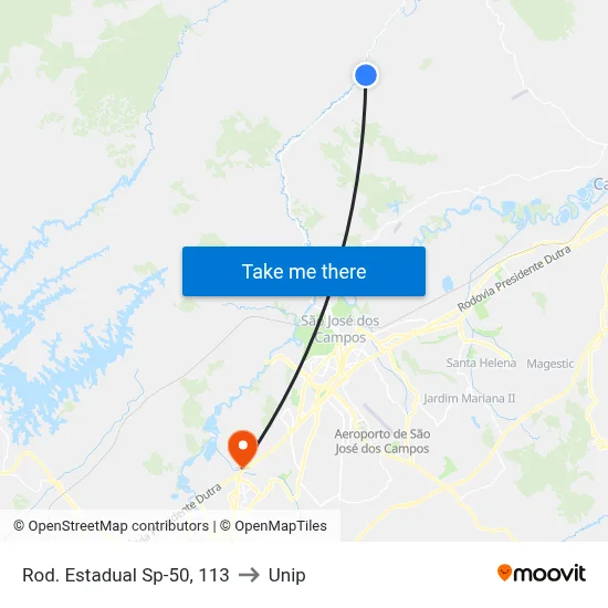 Rod. Estadual Sp-50, 113 to Unip map
