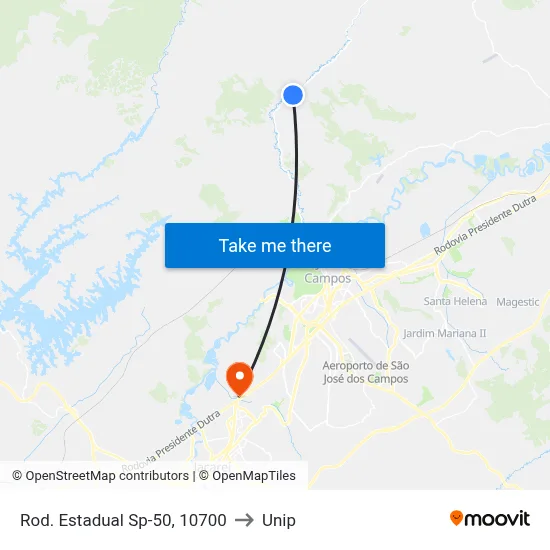 Rod. Estadual Sp-50, 10700 to Unip map