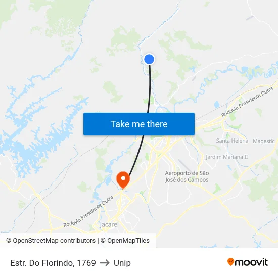 Estr. Do Florindo, 1769 to Unip map