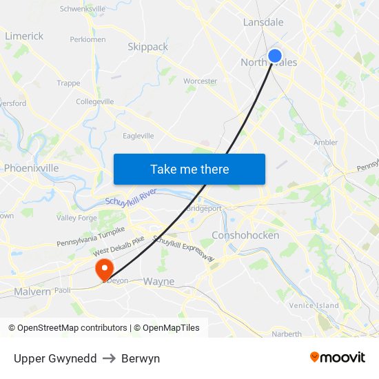 Upper Gwynedd to Berwyn map