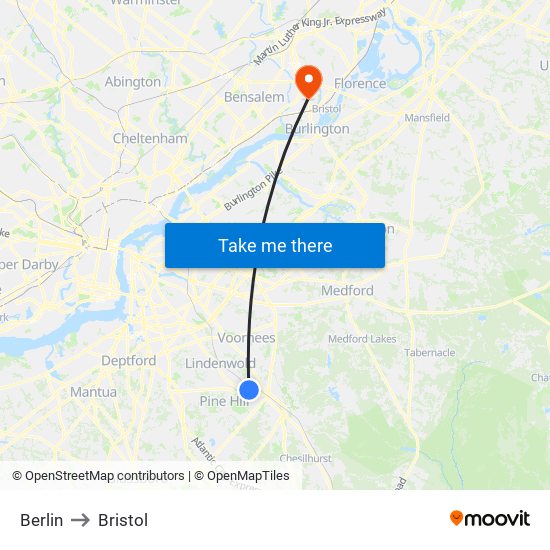 Berlin to Bristol map
