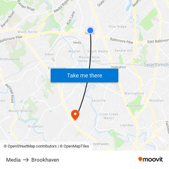 Media to Brookhaven map