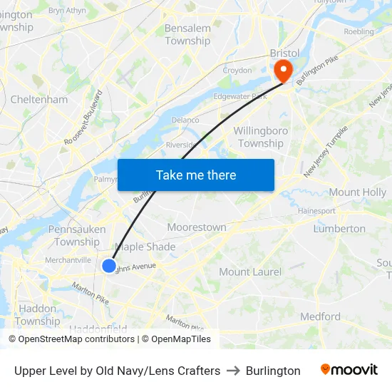 Upper Level by Old Navy/Lens Crafters to Burlington map