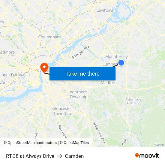 RT-38 at Always Drive to Camden map