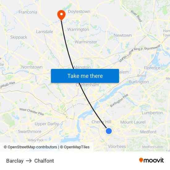 Barclay to Chalfont map