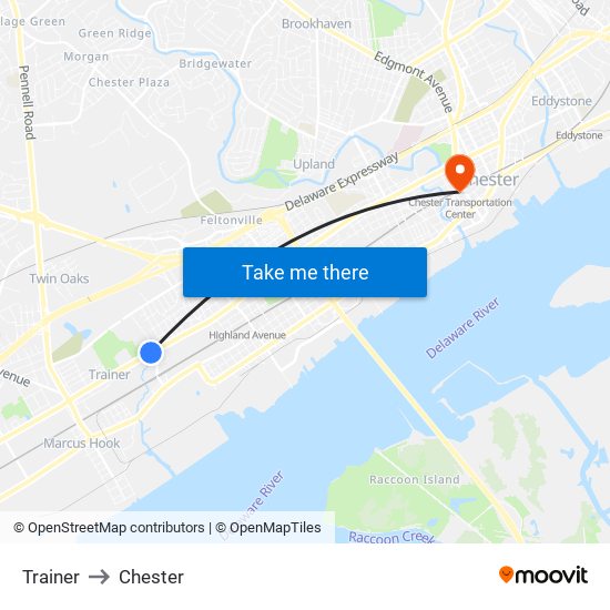 Trainer to Chester map