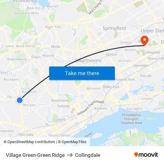 Village Green-Green Ridge to Collingdale map