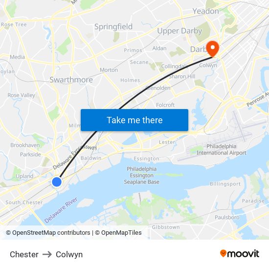 Chester to Colwyn map