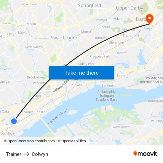 Trainer to Colwyn map