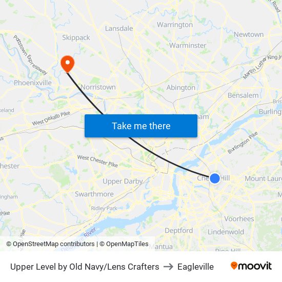 Upper Level by Old Navy/Lens Crafters to Eagleville map