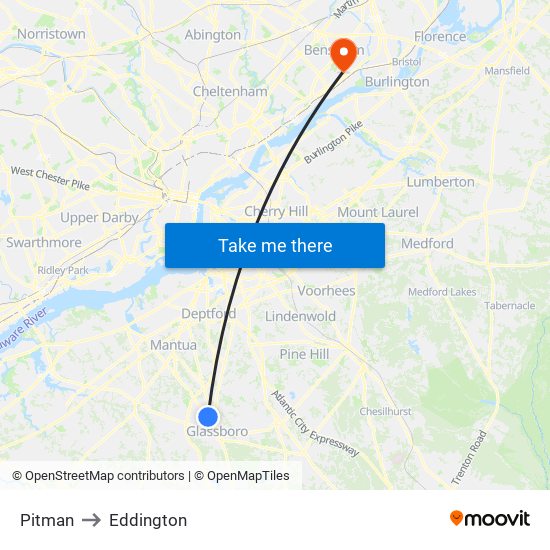 Pitman to Eddington map