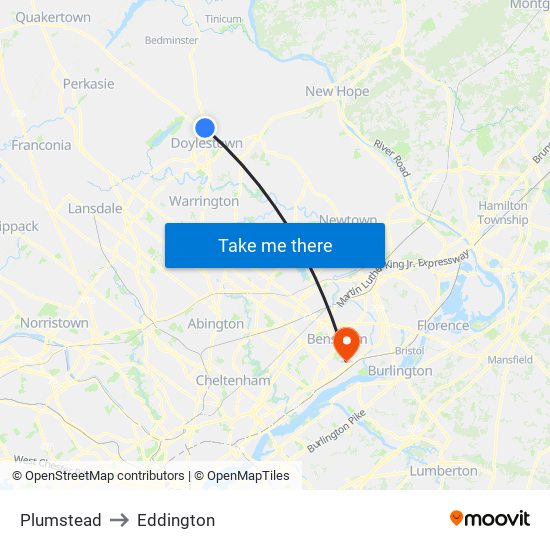 Plumstead to Eddington map