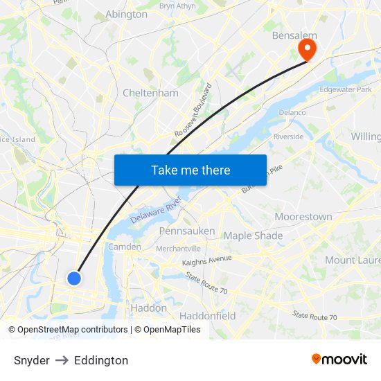 Snyder to Eddington map