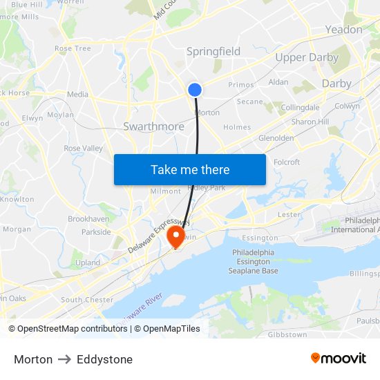 Morton to Eddystone map