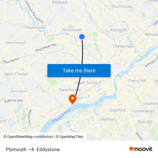 Plymouth to Eddystone map