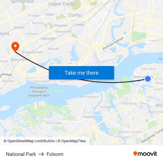 National Park to Folsom map