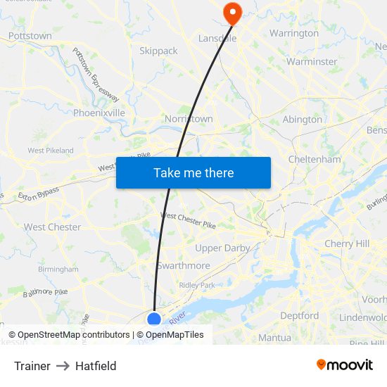 Trainer to Hatfield map