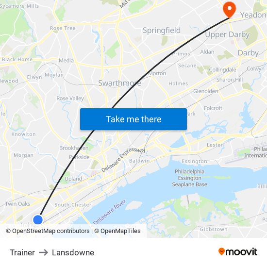 Trainer to Lansdowne map