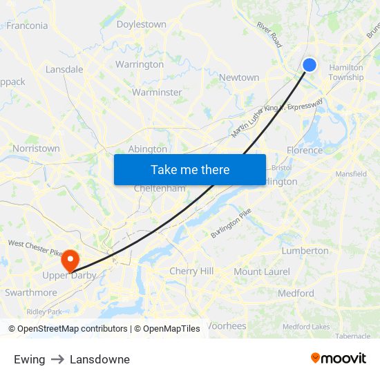 Ewing to Lansdowne map